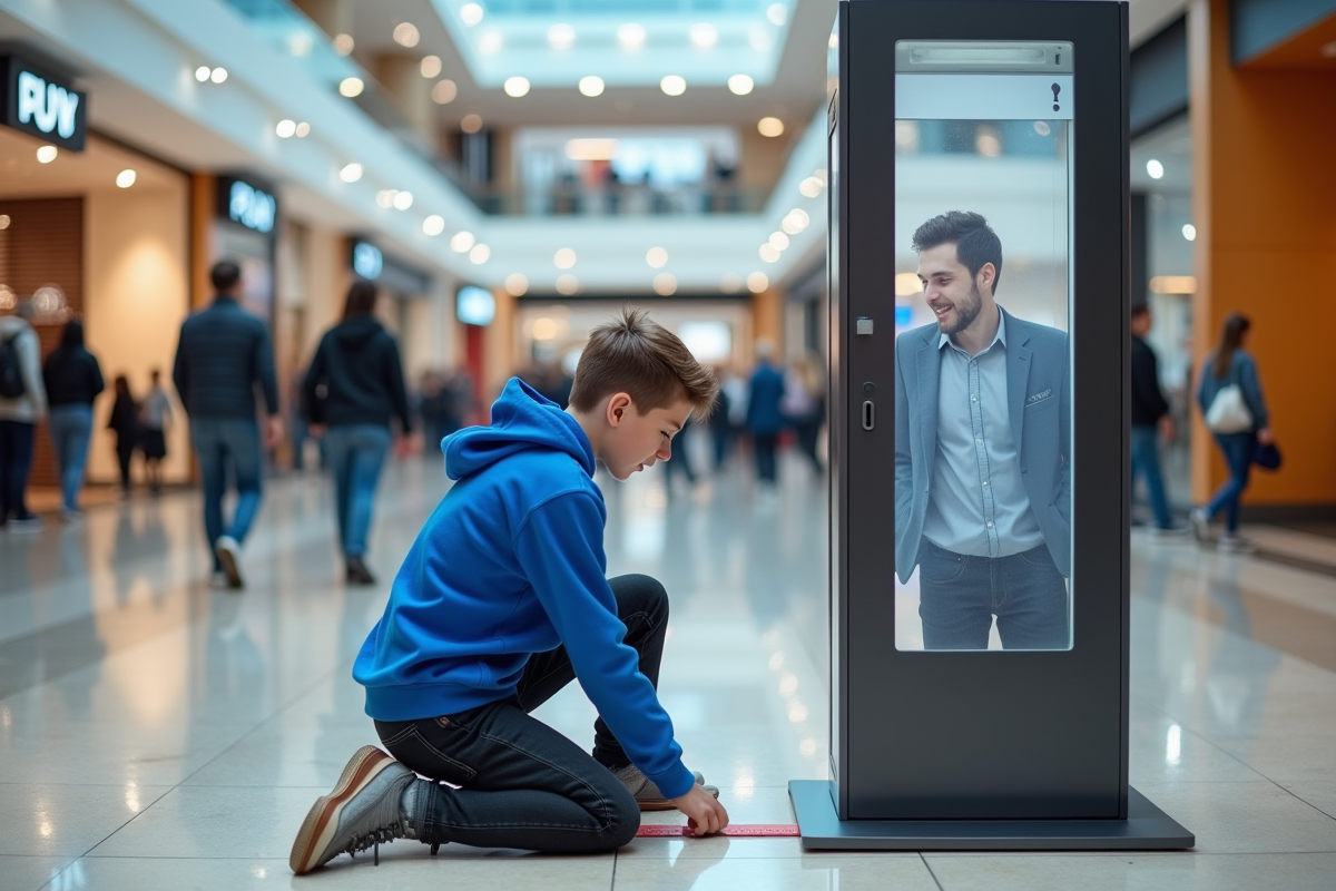 Adolescent mesurant l