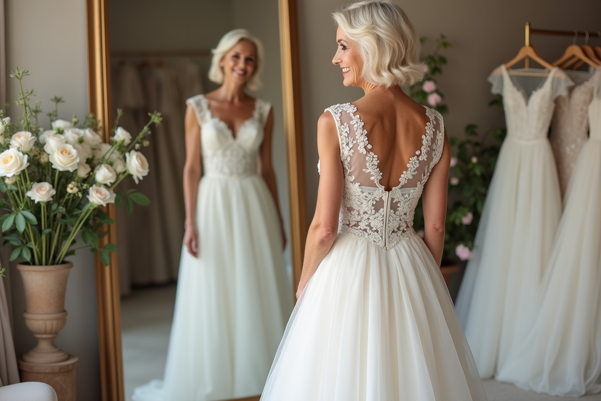 Robe de mariée idéale pour les femmes de plus de 60 ans