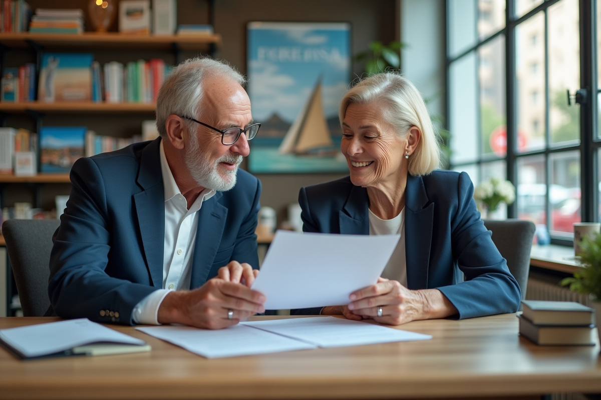 Couple senior discutant d