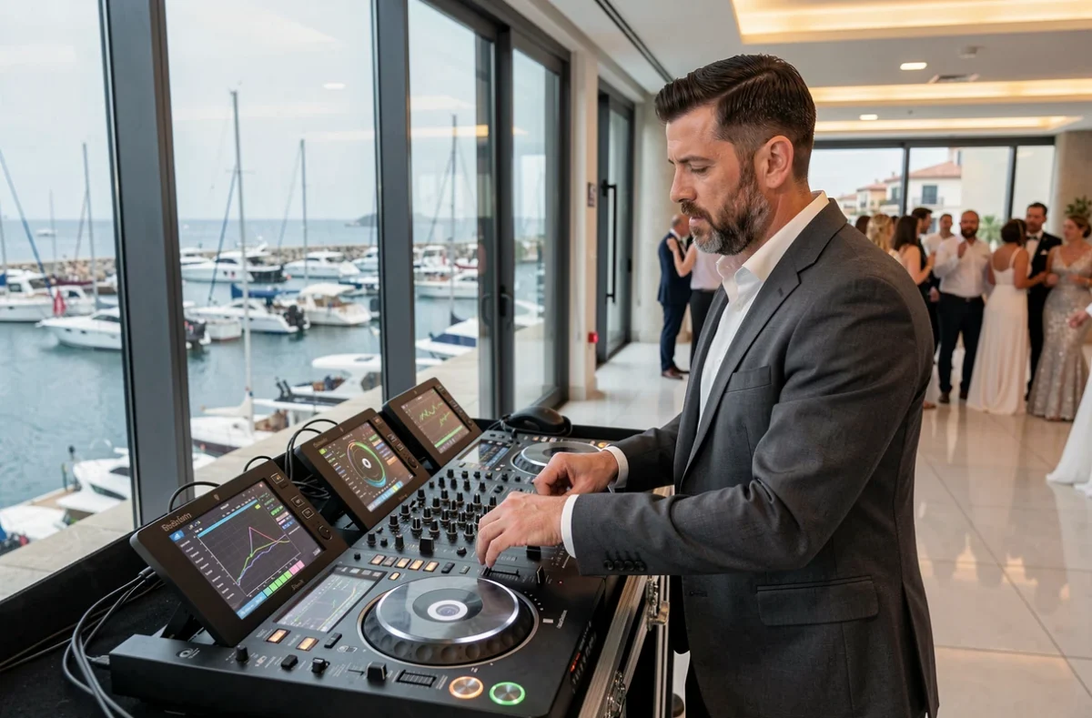 TMD Musics, DJ professionnel en costume animant un mariage à Toulon